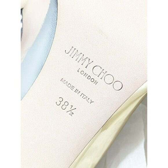 Jimmy Choo Women's Cass 95 Metallic Pointed Toe Pumps Size 38.5 (MSRP $950) - Picture 10 of 11